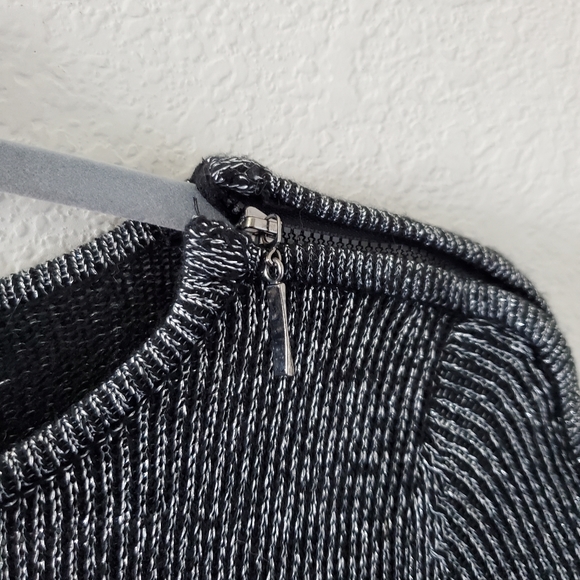 Forever 21 metallic sweater shoulder zip longsleeve mini dress - Picture 4 of 8